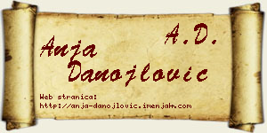 Anja Danojlović vizit kartica